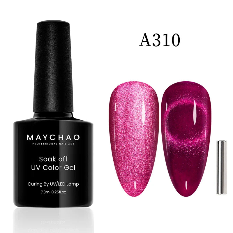 Maychao 12ml Cat Eye Gel Nail Polish Rainbow Effect-46