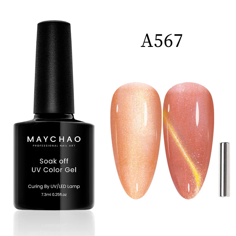 Maychao 12ml Cat Eye Gel Nail Polish Rainbow Effect-71