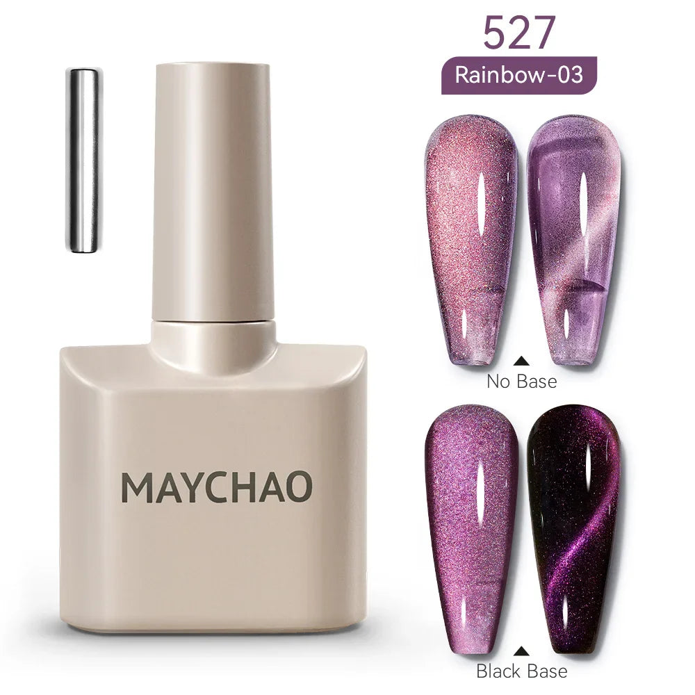 Maychao 12ml Cat Eye Gel Nail Polish Rainbow Effect-53