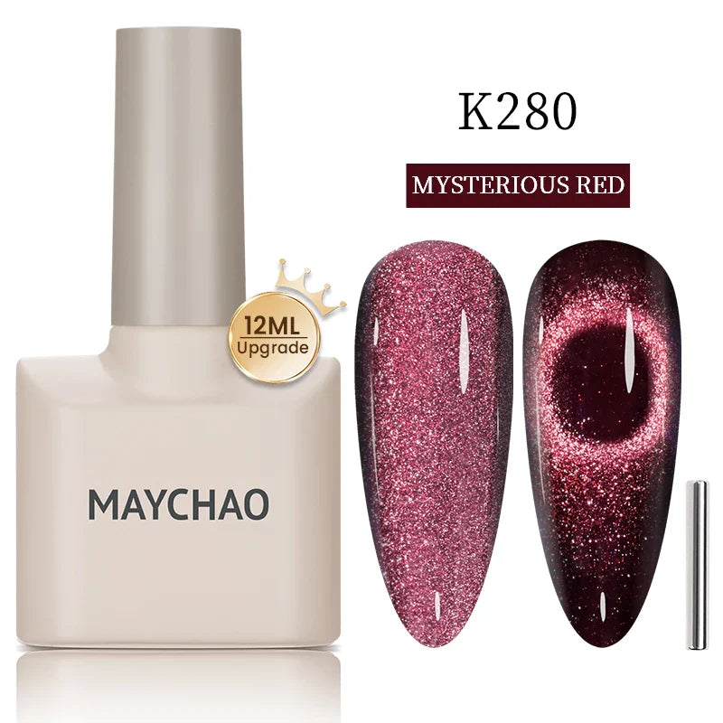 Maychao 12ml Cat Eye Gel Nail Polish Rainbow Effect-54