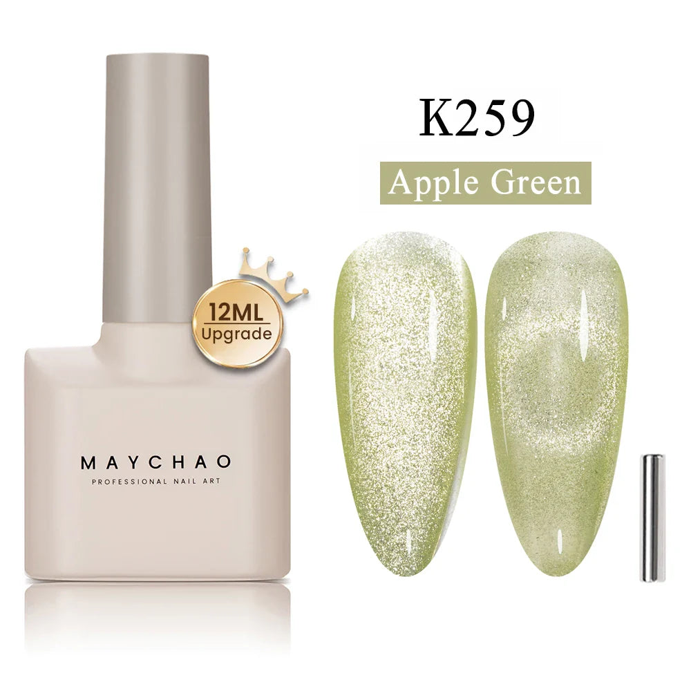 Maychao 12ml Cat Eye Gel Nail Polish Rainbow Effect-28