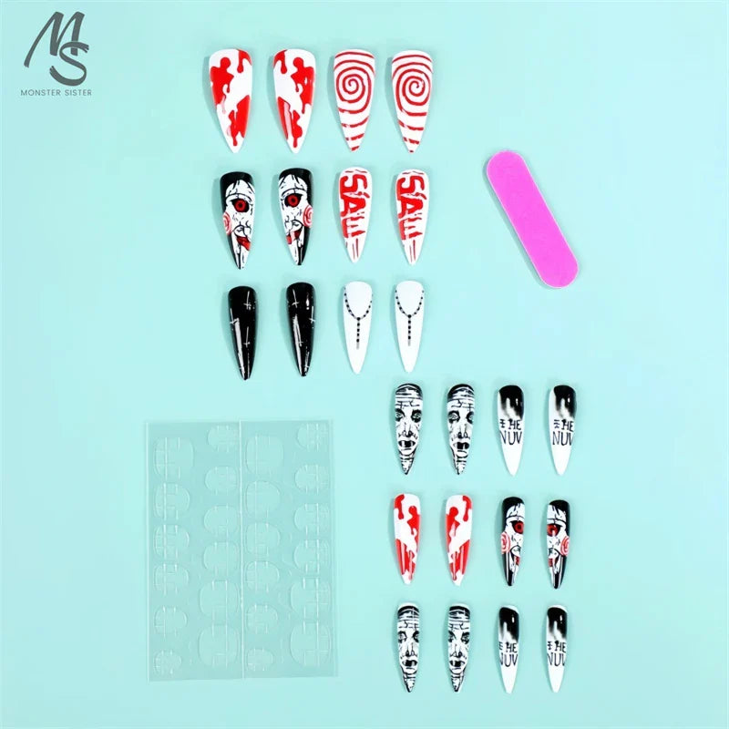 Skull Glam Press-On Nails-1