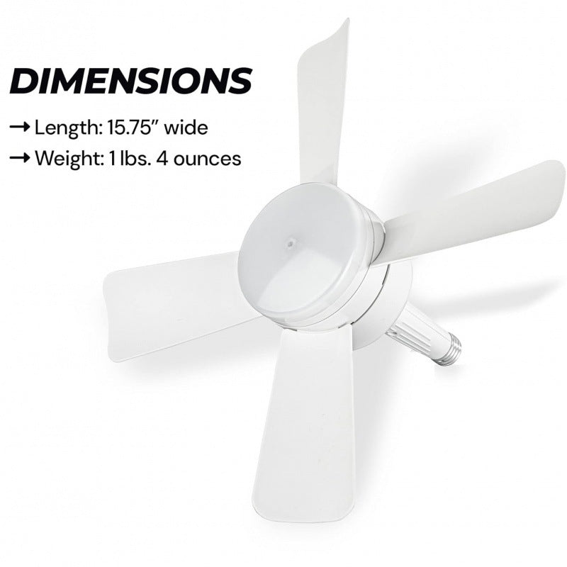 Socket Fan with LED Light-4
