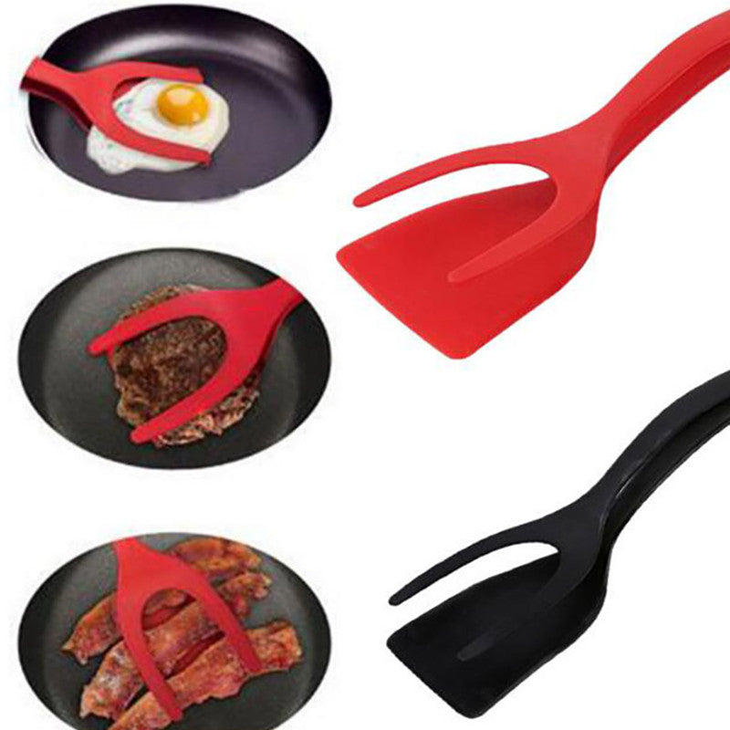 Ultimate 2-In-1 Grip and Flip Silicone Spatula Tongs-1