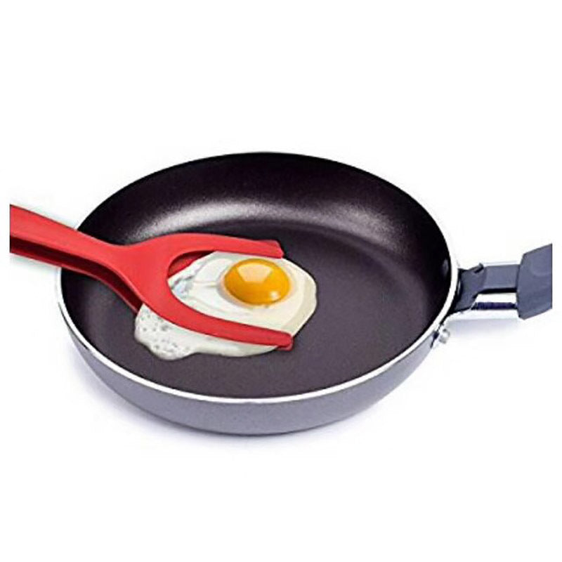 Ultimate 2-In-1 Grip and Flip Silicone Spatula Tongs-4