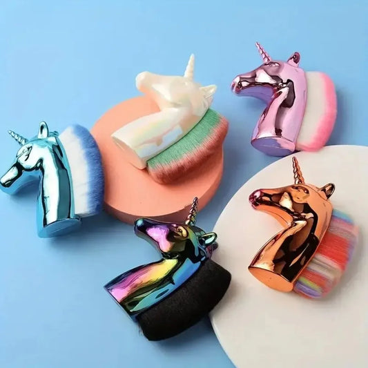 Unicorn Makeup Brush Nail Dust Remover Tool-0
