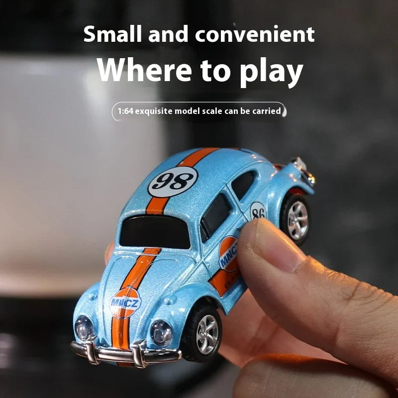 Wireless Mini Beetle Alloy RC Car - Perfect Gift for Kids & Men-0