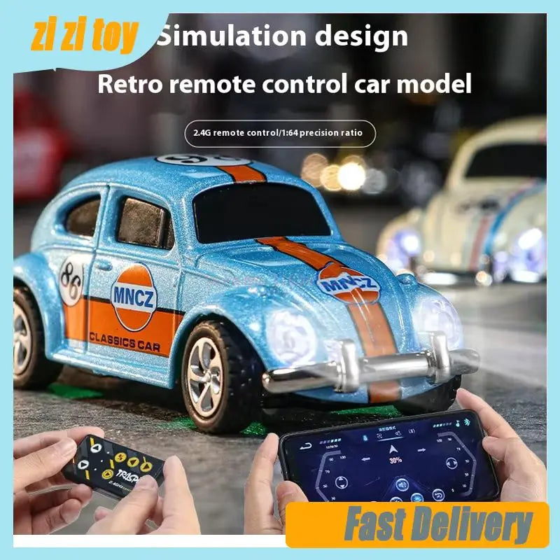 Wireless Mini Beetle Alloy RC Car - Perfect Gift for Kids & Men-4