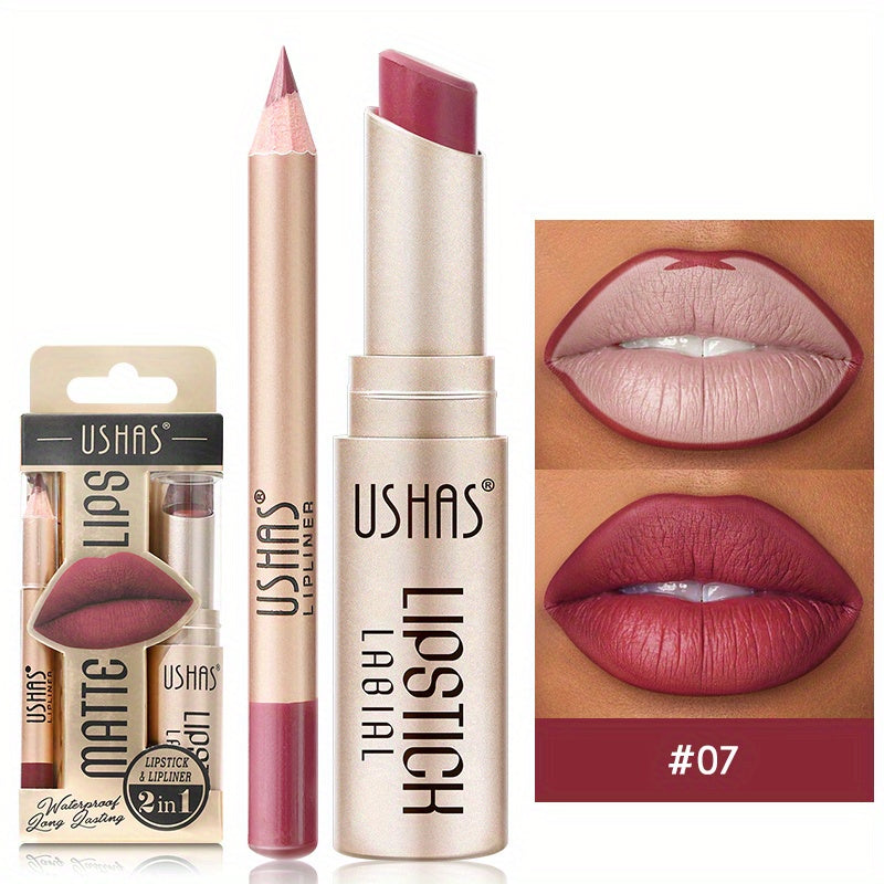Golden Box Matte Lipstick & Liner-25